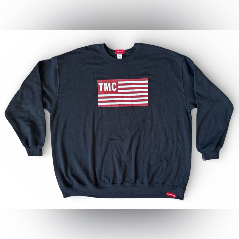 NWT The Marathon Clothing TMC Flag Crewneck Sweatshirt Black Men’s 4X NWT